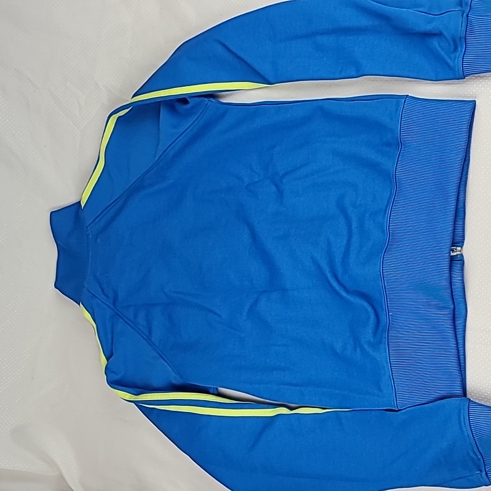 Retro Fred Perry Women's Track Jacket Vintage Portugal Made Blue & Neon Pirate69 - Picture 5 of 6